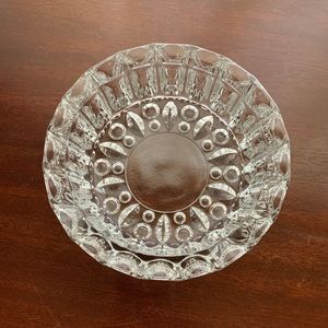 Vintage Clear Heavy Glass Ashtray Made In Indonesia